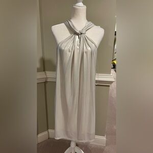Halston Heritage Shimmering Pearl Midi Halter Style Dress, NWOT, XL (14)